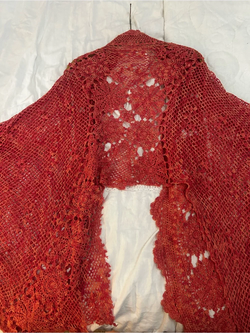 Free people lace crochet poncho shrug